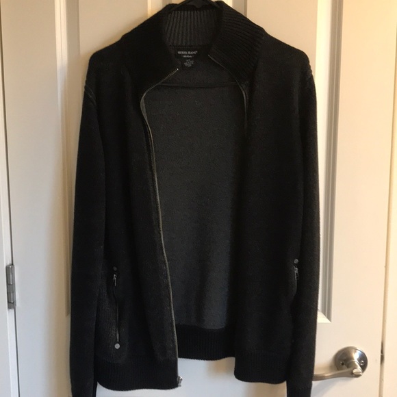 Men’s Guess Black Cardigan Sweater. M. - Picture 1 of 4